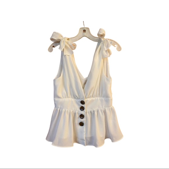 Zaful Tops - New With Tags White Dressy Tank Top Size Small Zaful